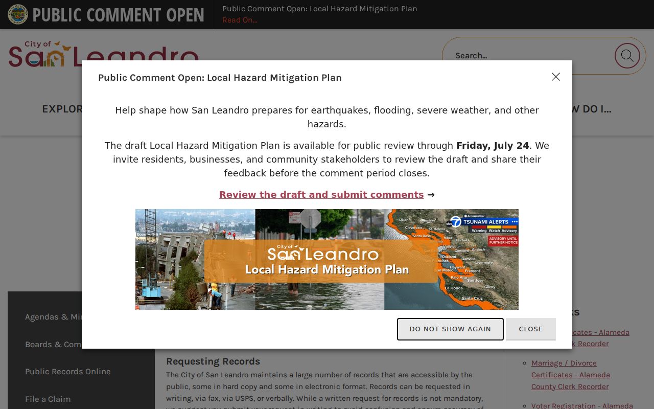 San Leandro people search using city public records online